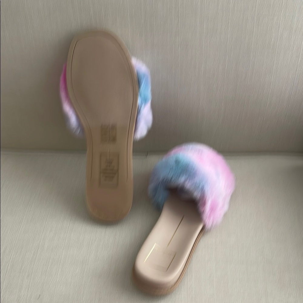 Colorful Faux Fur Women's Slippers